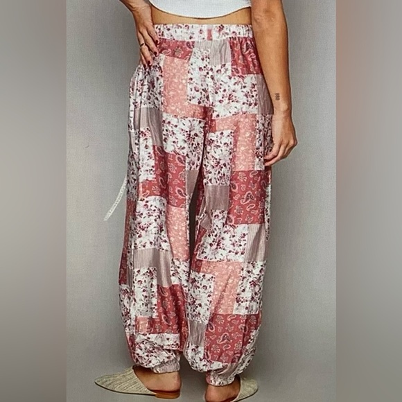 POL Pink and White Patchwork Pants - Picture 5 of 8